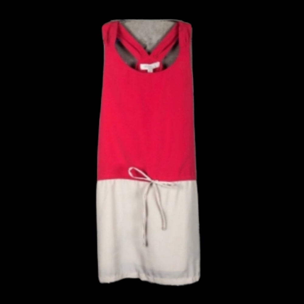 OLIVE & OAK Poppy and Sand Racerback Mini Dress Size Small EUC